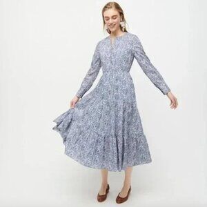 J.Crew long tiered dress in Liberty® June's Meadow print